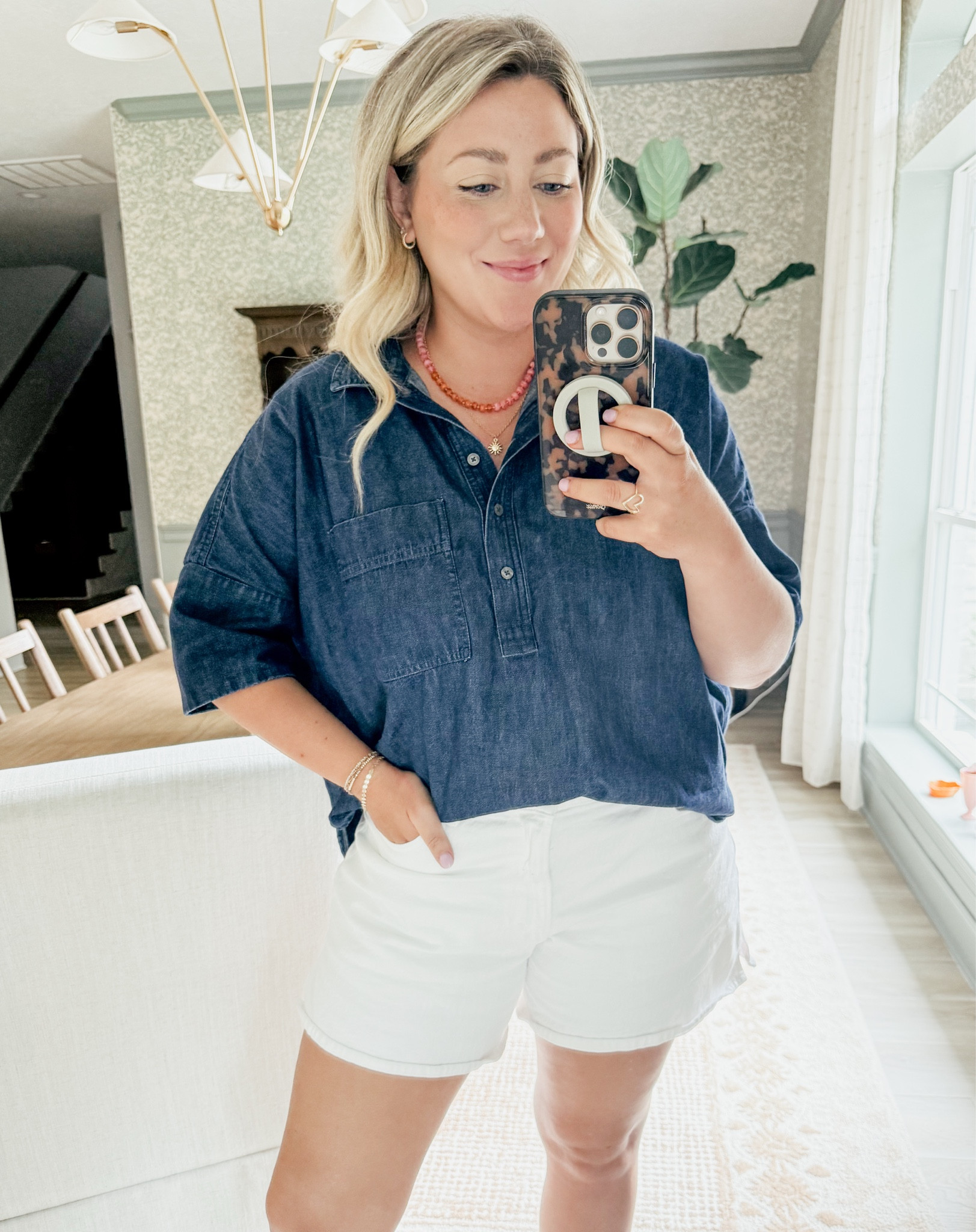 OOTD!

THEBLOOMINGNEST loft Abercrombie bead necklace target blue jean shirt shorts 

#LTKMidsize #LTKSeasonal #LTKStyleTip