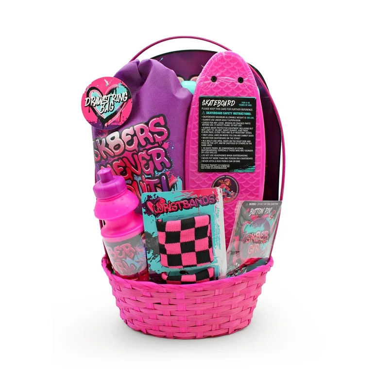 Girls Skateboard Prefilled Easter Basket, by Megatoys | Walmart (US)