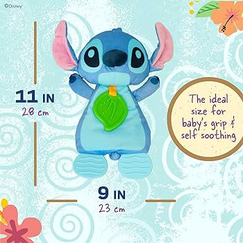 Kids Preferred Disney Baby's Lilo and Stitch - Stitch Plush and Sensory Crinkle Teether Toys for ... | Amazon (US)