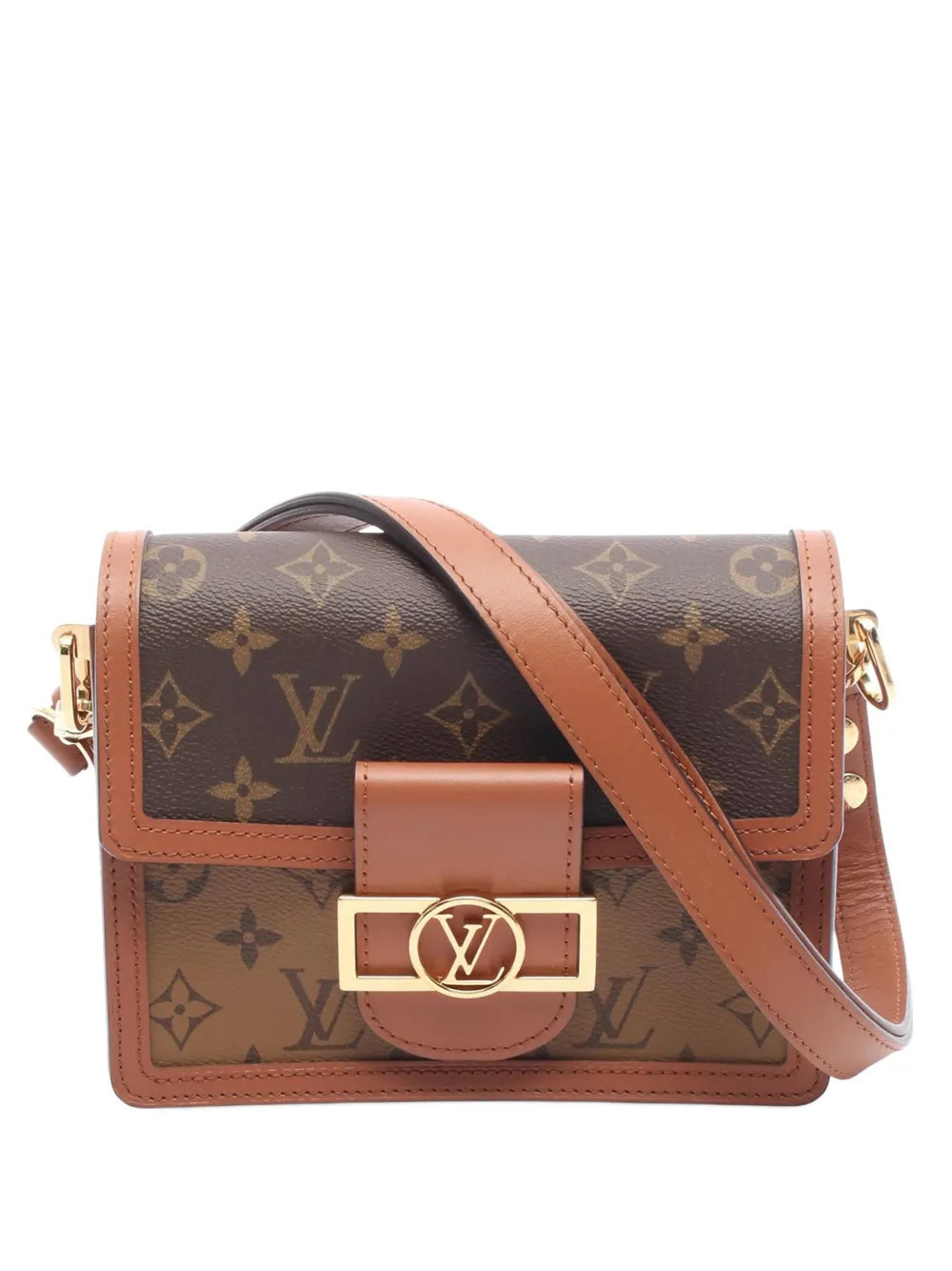Louis Vuitton Pre-Owned 2021-2025 Monogram Reverse Mini Dauphine satchel - Brown | Farfetch Global