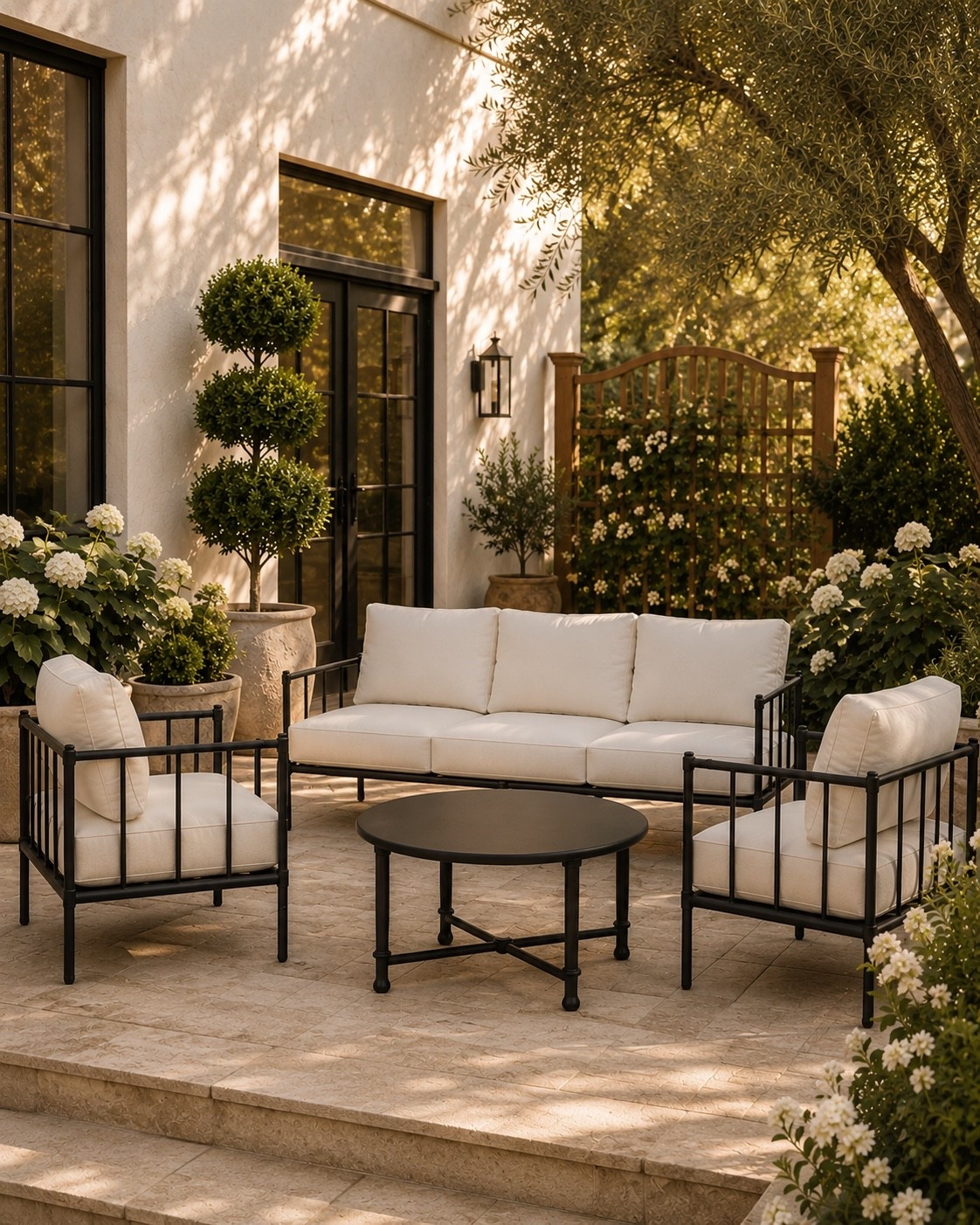 The sweetest and most charming European inspired backyard patio. I love the elevated furniture pieces paired with the gorgeous greenery. All Wayfair favorites!

#LTKHome #LTKSaleAlert