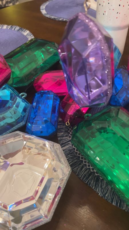 Colorful gem jewel ornaments - a fun theme for Christmas trees or on wreaths  

#LTKhome #LTKSeasonal #LTKHoliday