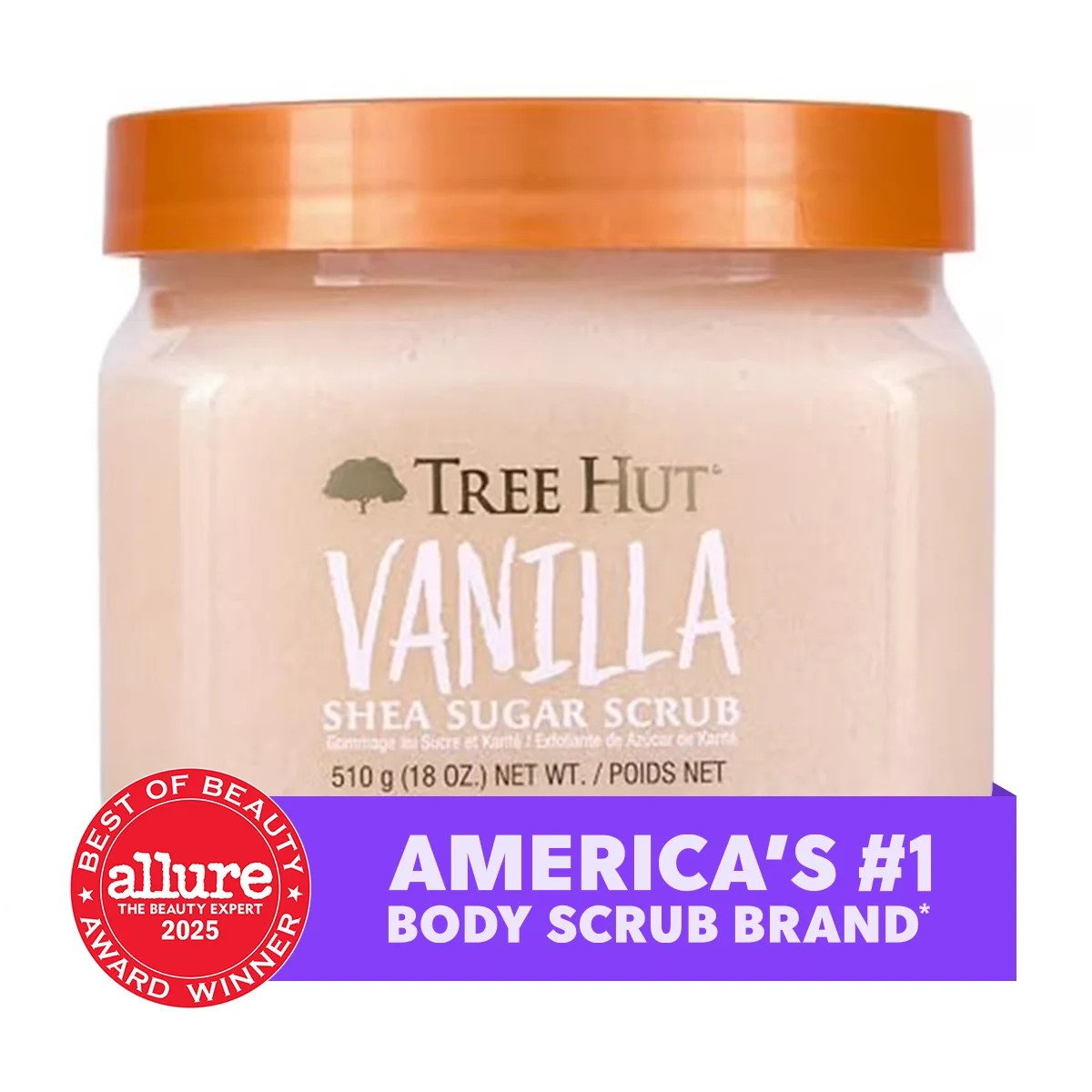Tree Hut Vanilla Shea Butter Sugar Body Scrub, 18 oz | Walmart (US)
