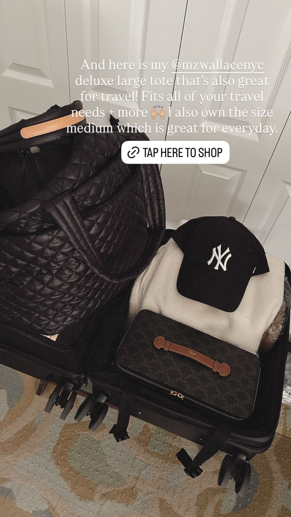 And here is my mz wallace deluxe large tote that also great for travel! Fits all of your travel needs + more🙌🏼 I also own the size medium which is great for everyday  

#LTKTravel #LTKmomlife #LTKSeasonal