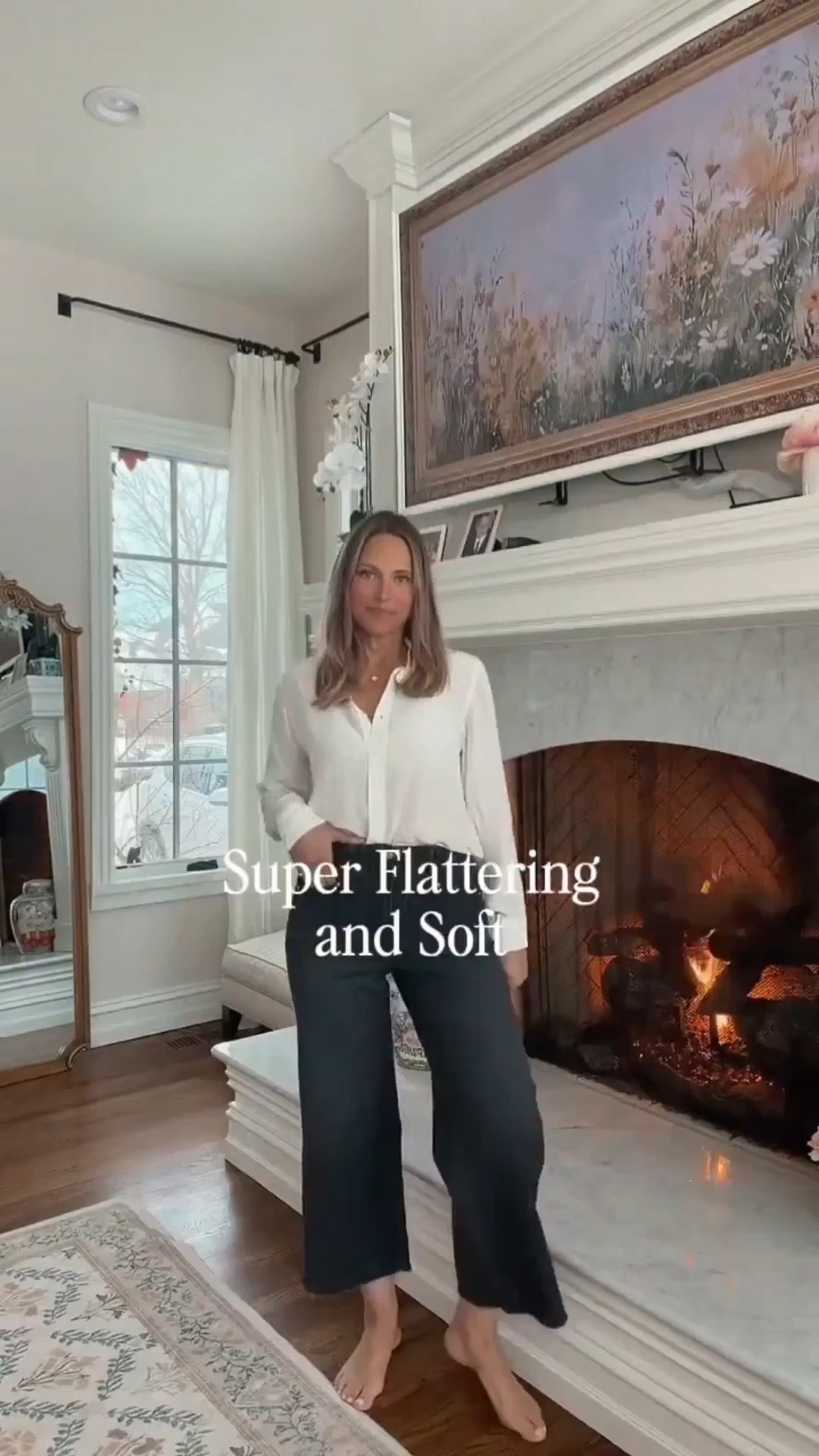 These jeans are incredibly flattering and really make a statement on their own. Paired with a wrap-tie ruched top, the whole look comes together effortlessly. It’s an easy, polished outfit that feels confident and put together.

#LTKOver40 #LTKSeasonal #LTKMidsize
