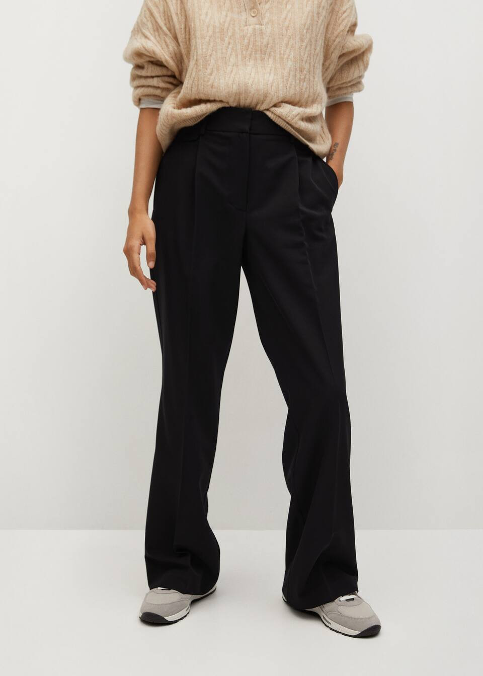 Pleat detail pants | MANGO (US)