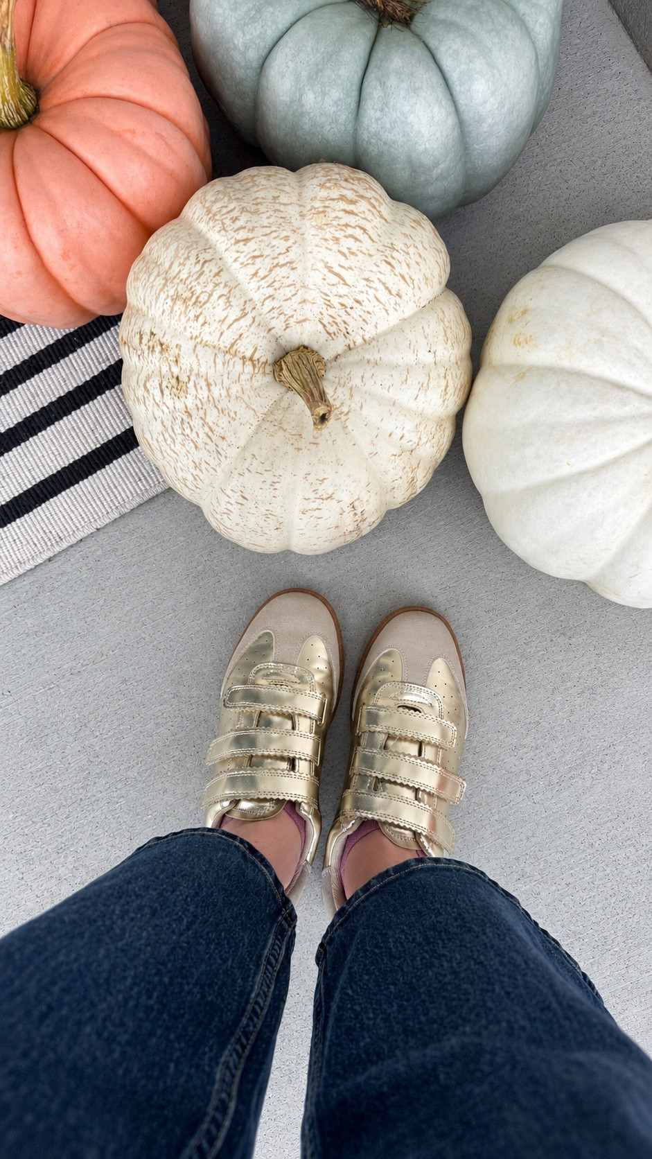 The cutest gold sneakers!!