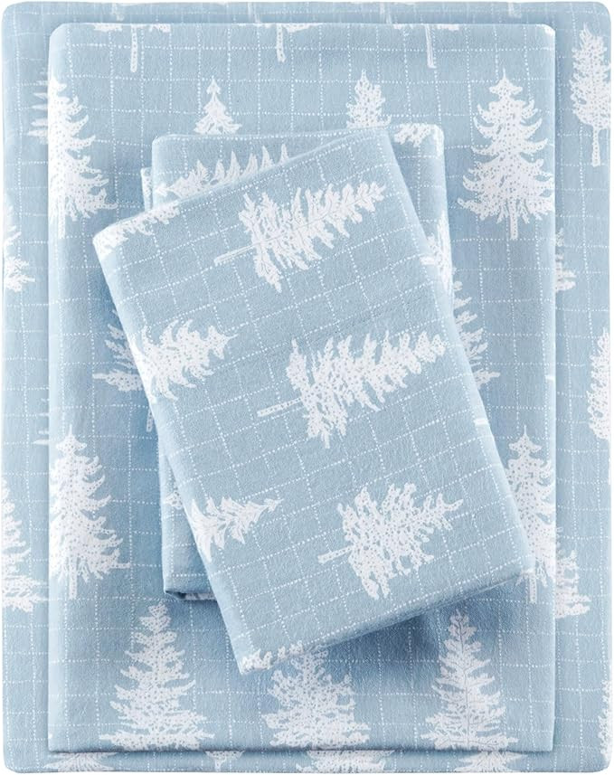 True North by Sleep Philosophy Cozy Flannel Warm 100% Cotton Sheet - Novelty Print Animals Stars ... | Amazon (US)