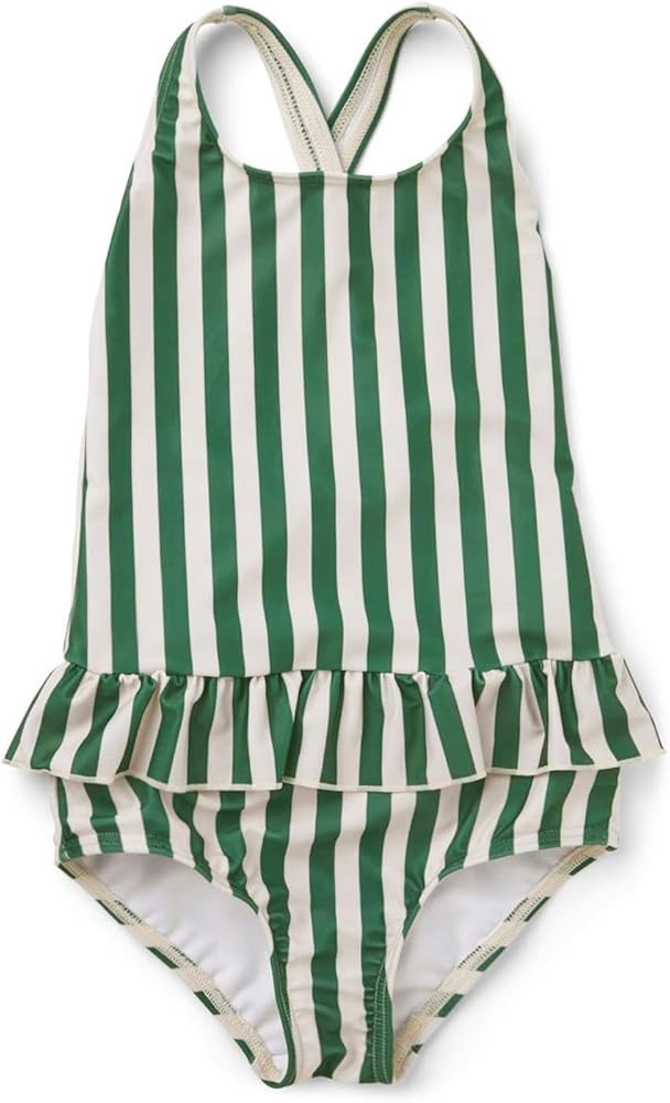 Toddler Girls One Piece Swimsuits Crossback Backless Bathing Suit Whale Dolphin Shark Swimwear wi... | Amazon (US)