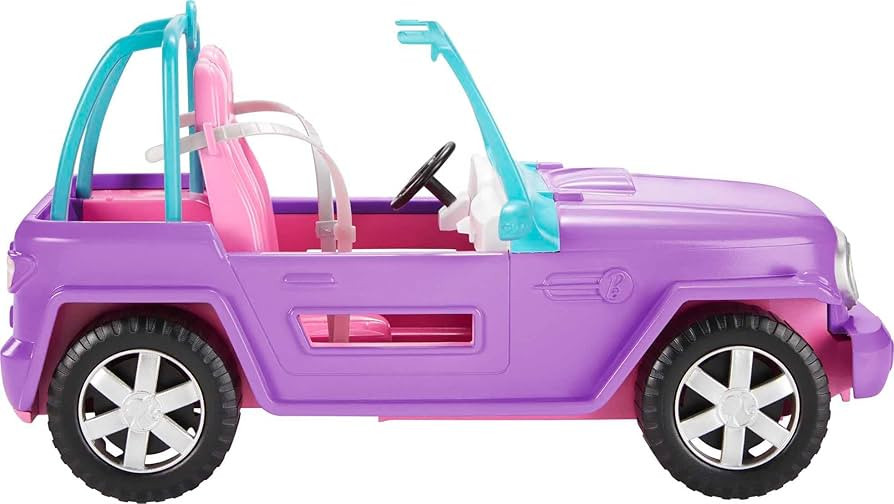 Barbie Off-Road Vehicle, Purple with Pink Seats and Rolling Wheels, 2 Seats, Gift for 3 to 7 Year... | Amazon (US)