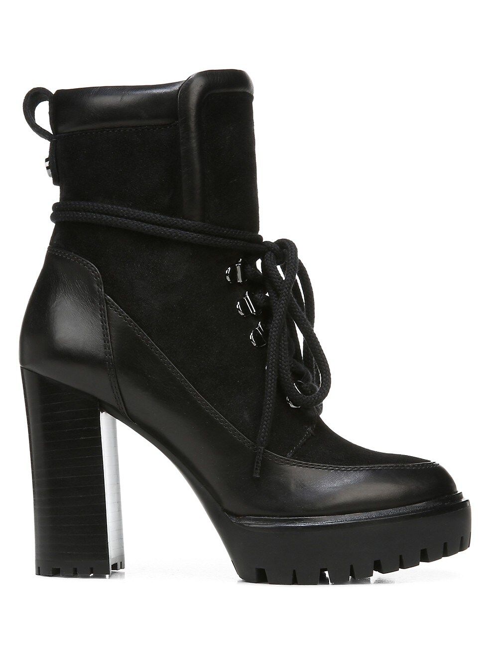 Veronica Beard Hasia Black Leather Platform Booties | Saks Fifth Avenue