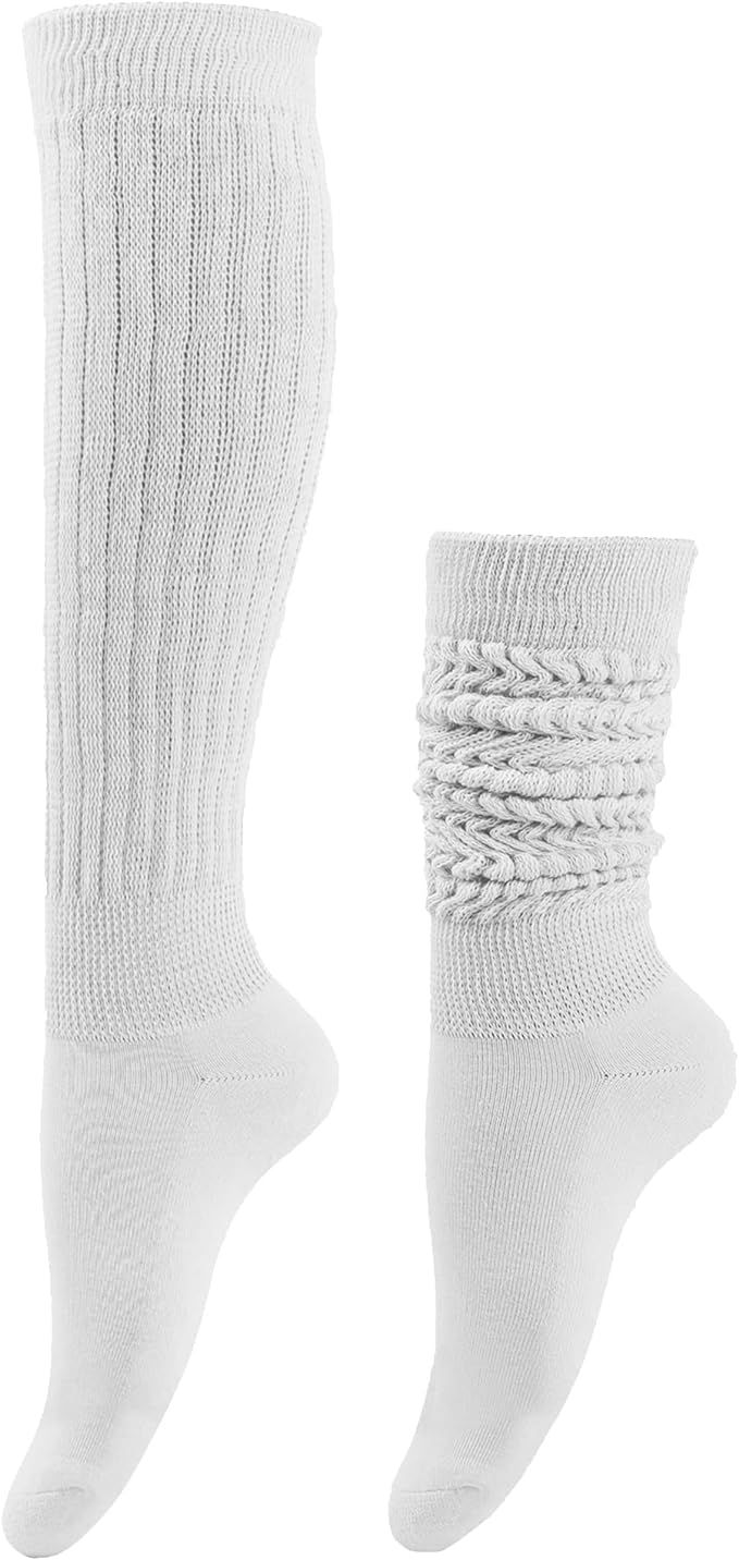 UTTPLL Women Slouch Socks, Girls Scrunch Socks, Heavy Warm Winter Thick Socks Boot Socks Long Chu... | Amazon (US)