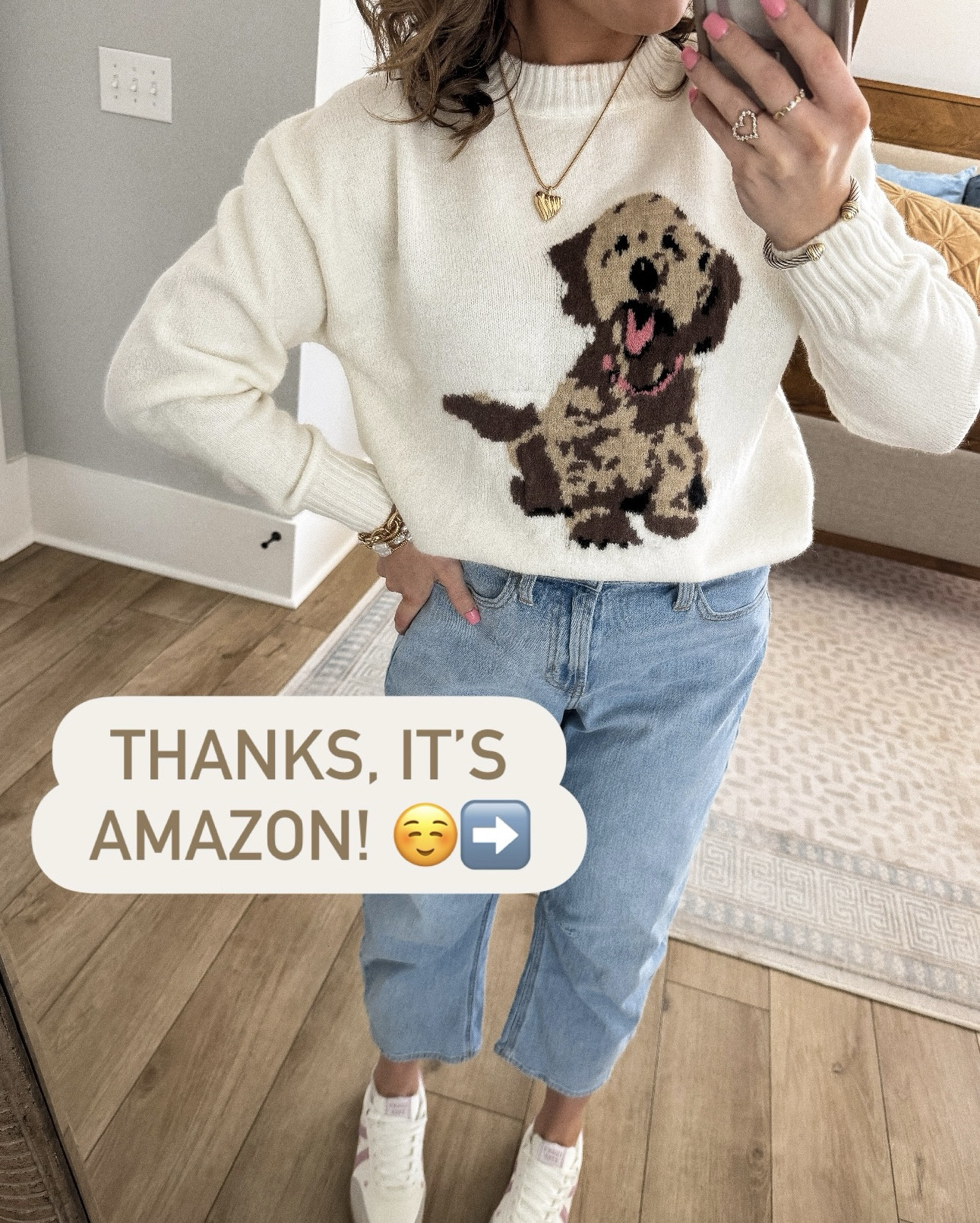 Thanks, it’s Amazon 😍🤍 Sharing so many good Amazon fashion finds I know y’all will love. ☺️ sweaters, denim, dresses and more that are such fun statement pieces—perfect for everyday wear while still feeling playful and put together. looks that work for school drop-off, running errands, casual weekends, or coffee dates. These are the kind of Amazon finds that look way more expensive than they are and quickly become everyday staples. ☺️

#amazonfashion #amazonfinds #amazonoutfit #amazonstyle #affordablefashion #everydayoutfit #casualstyle #neutraloutfit #cozysweater #statementknit #jeansoutfit #sneakerstyle #momstyle #budgetfriendlyfashion #ltkfinds