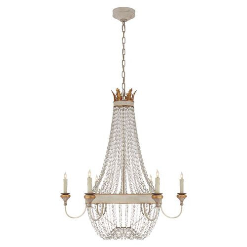 Entellina Chandelier, Vintage White And Gild | One Kings Lane