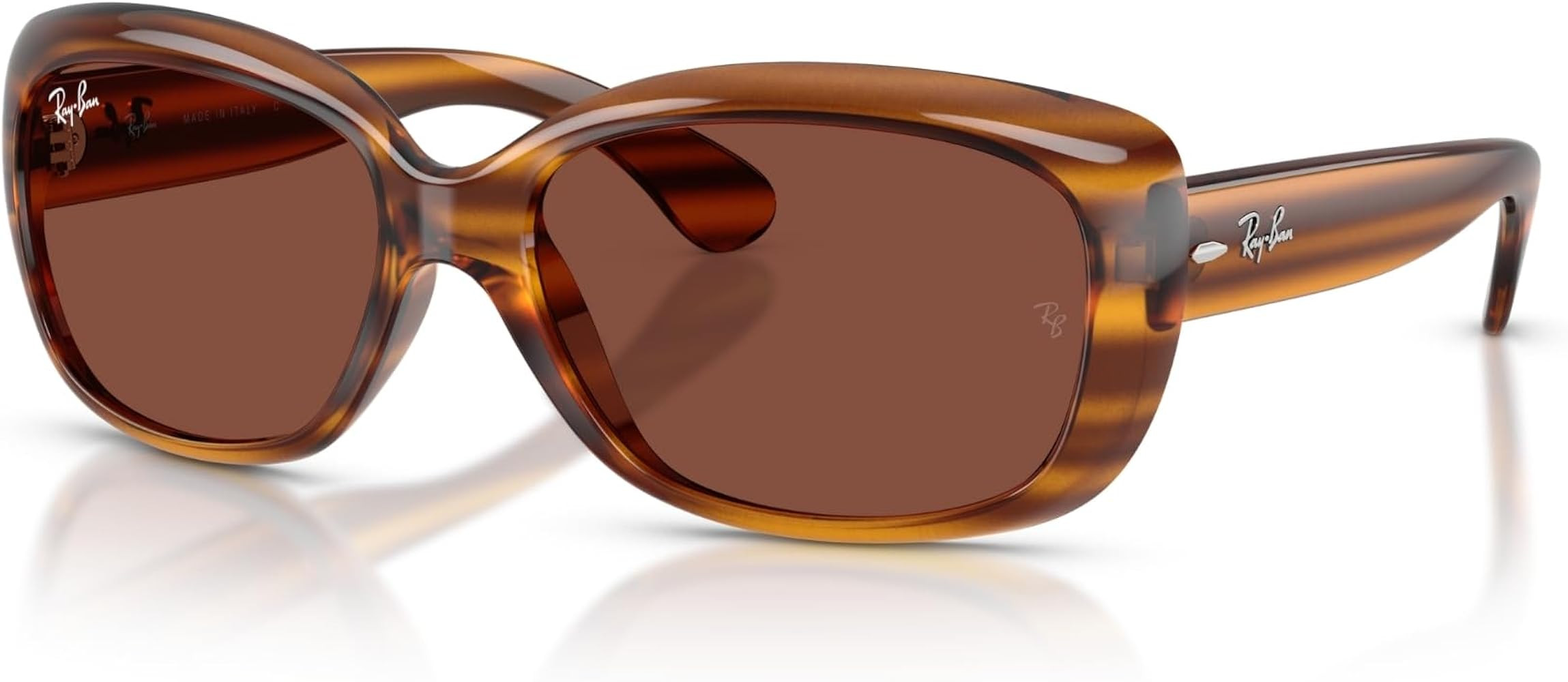 Amazon.com: Ray-Ban Womens RB4101 Jackie Ohh Butterfly Sunglasses, Black/Polarized Light Grey Gra... | Amazon (US)