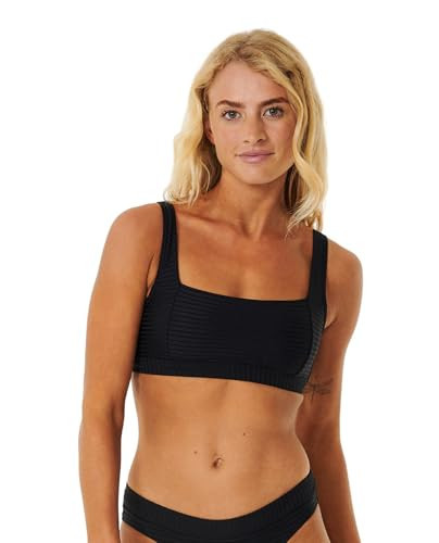 Rip Curl Women's Standard Premium Surf D-DD Cropped Bikini Top, Black | Amazon (US)