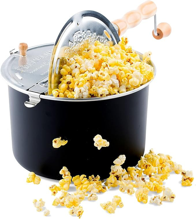 Franklin's Original Whirley Pop Stovetop Popcorn Machine Popper. Delicious & Healthy Movie Theate... | Amazon (US)