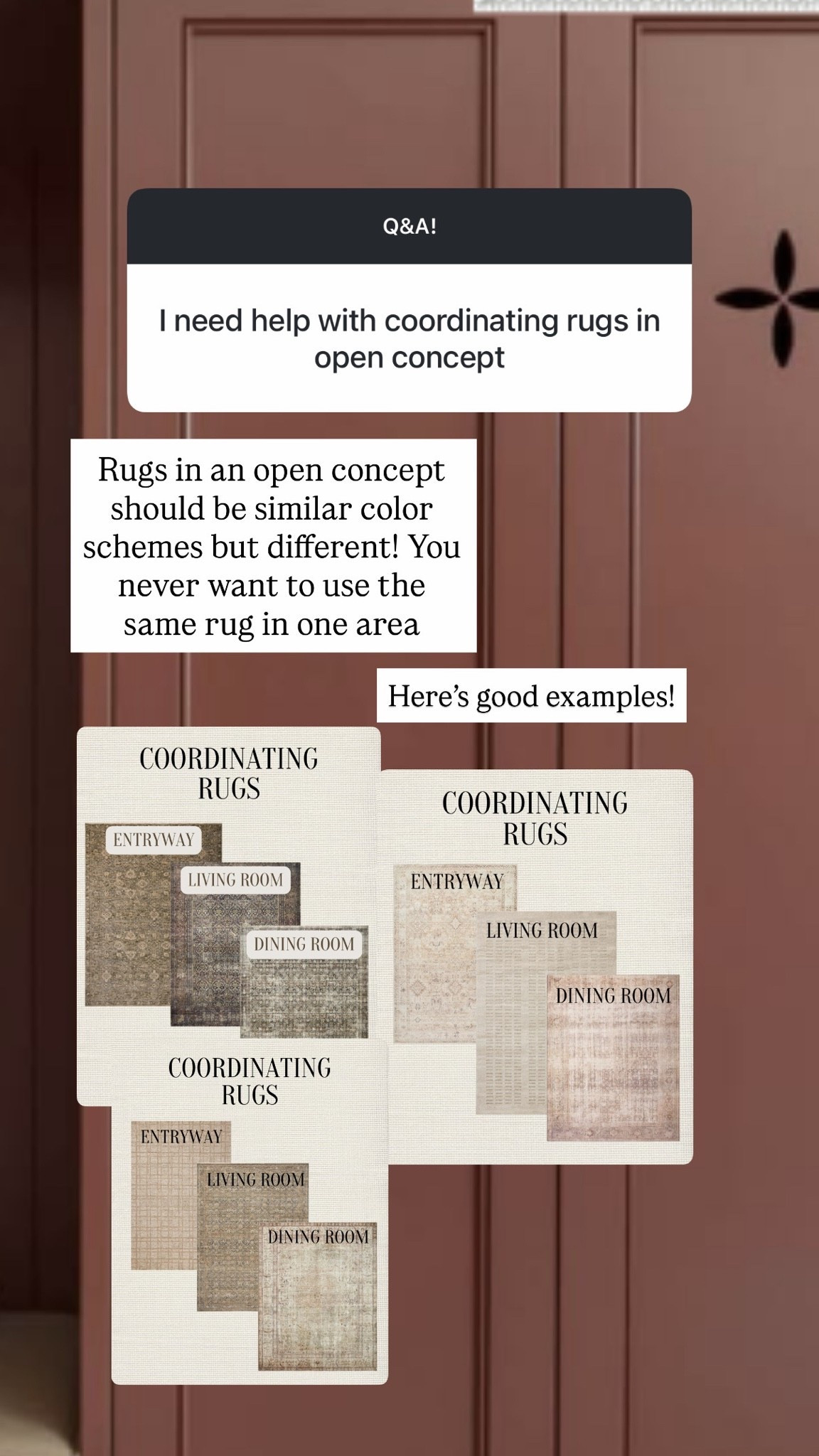 Coordinating rugs!