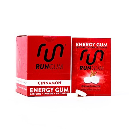 RUN GUM Cinnamon Energy Gum 50Mg Caffeine Taurine & B-Vitamins Per Piece 24 Pieces (Pack Of 12) 2 Pi | Walmart (US)