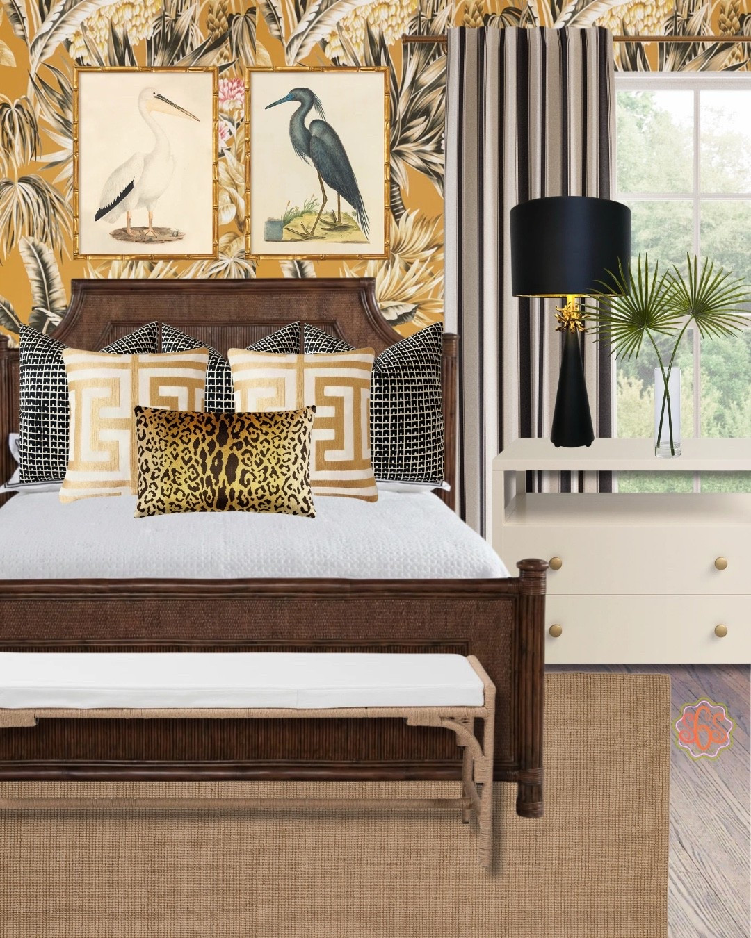 Bold, collected, and a little wild 🐆✨

Layered prints + rich textures = the easiest way to create that designer, “this room has a story” look. Think classic Greek key, timeless stripes, natural woven pieces, and a pop of leopard for just the right amount of drama.

Everything here mixes high-end style with affordable finds so you can get that polished, preppy-meets-Palm-Beach vibe without the designer price tag.

Shop this bold & collected bedroom look here ⬇️

#LTKSeasonal #LTKHome #LTKTravel