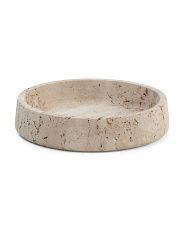 12in Travertine Stone Bowl | TJ Maxx