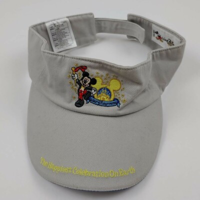Vintage 90s Disney World Visor Hat Rare Mickey Cartoon Happiest Celebration USA | eBay US