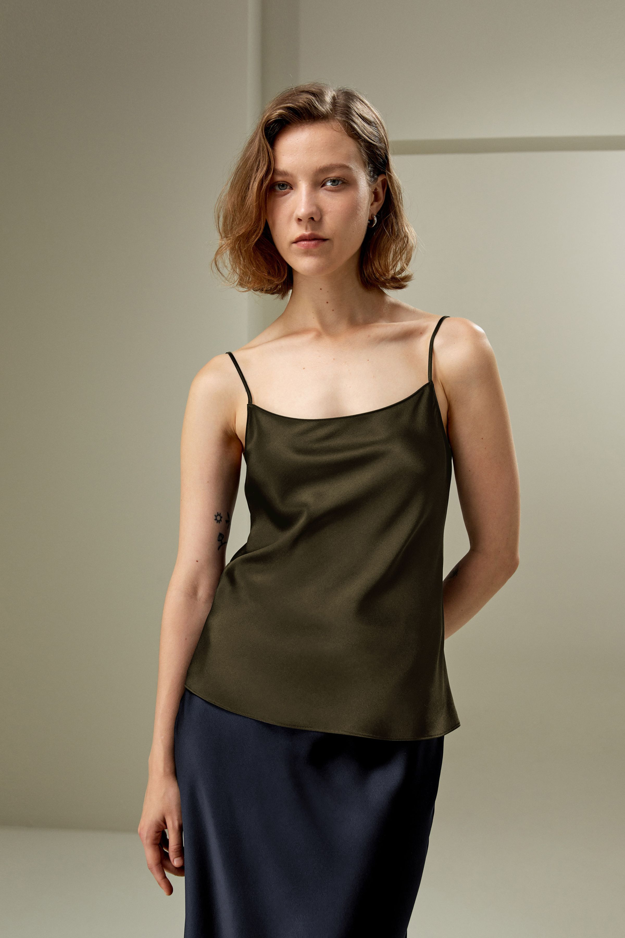 Double-Faced Silk Charmeuse Camisole | LilySilk
