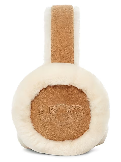 Sheepskin Embroidered Logo Earmuffs | Saks Fifth Avenue