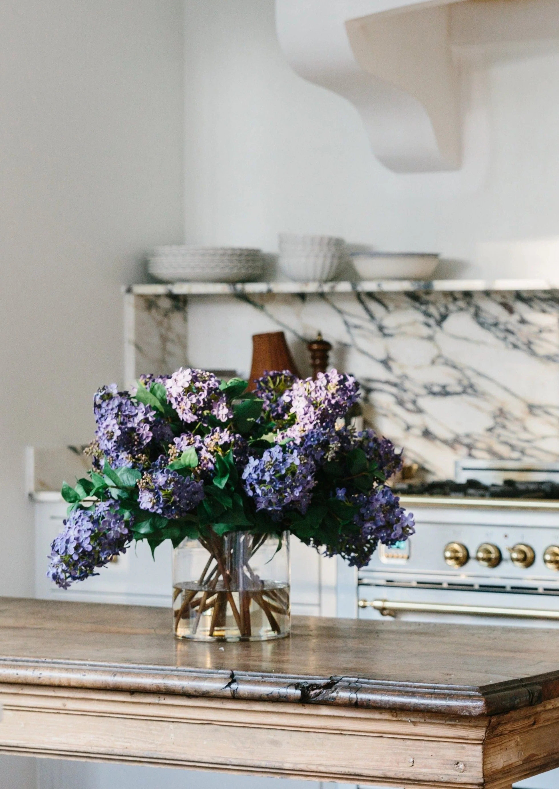 Purple Lilacs in Vase | Artificial Flower Arrangements at Afloral.com | Afloral