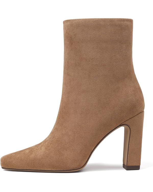Ankle Boots for Women 2026 Chunky Heel Square Toe Heeled Boots with Zipper Comfort Fall Winter Pa... | Amazon (US)