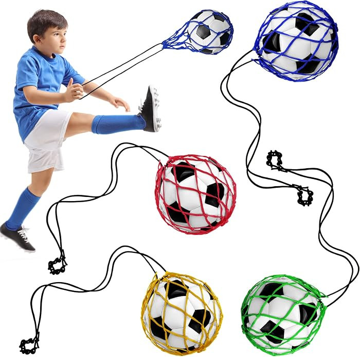 Outus 4 Pcs Kids Soccer Ball Trainer Soccer Juggle Kick Trainer Solo Handle Throw Adjustable Lock... | Amazon (US)