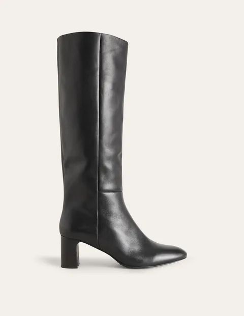 Erica Knee High Leather Boots - Black Leather | Boden (UK & IE)