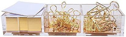 Clarity Gold Notes Holder with Cube Memo Pad 320 Sheets, Acrylic 3 in 1 Drawer Organizer by Draym... | Amazon (US)