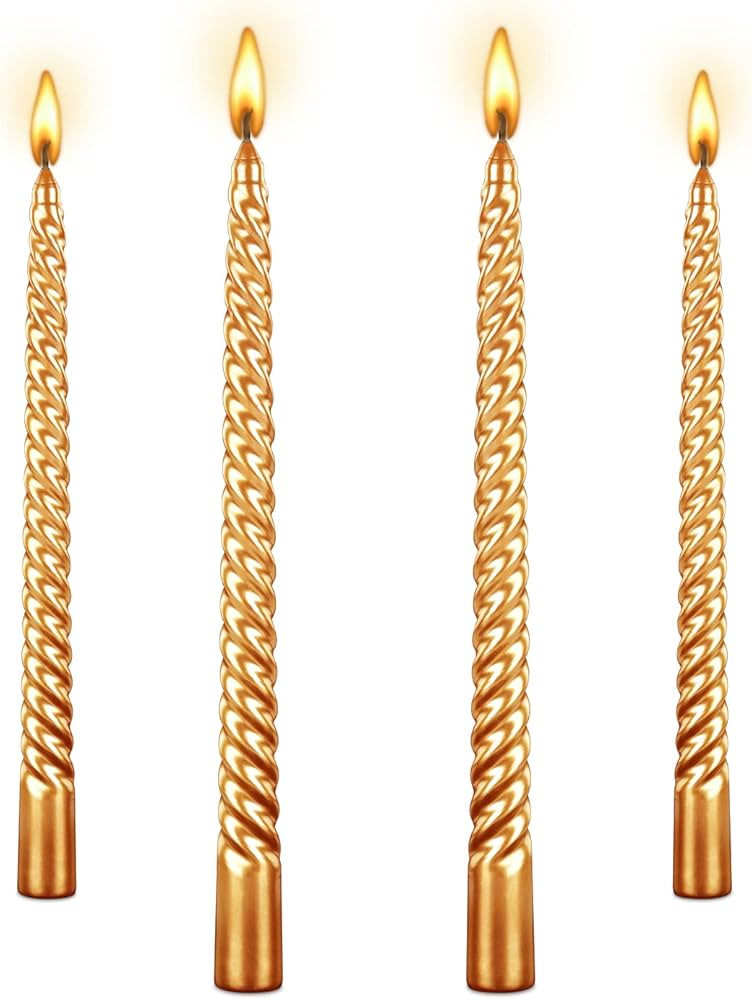 10 inch Taper Candles Set of 4 Tapered Candle, Tall Candlesticks, Smokeless,Home Dinner Candle, P... | Amazon (CA)
