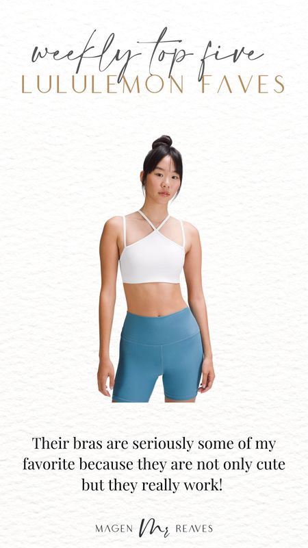 Weekly top 5 lululemon favorites - sports bra - white sports bra 

#LTKFind #LTKfit #LTKstyletip