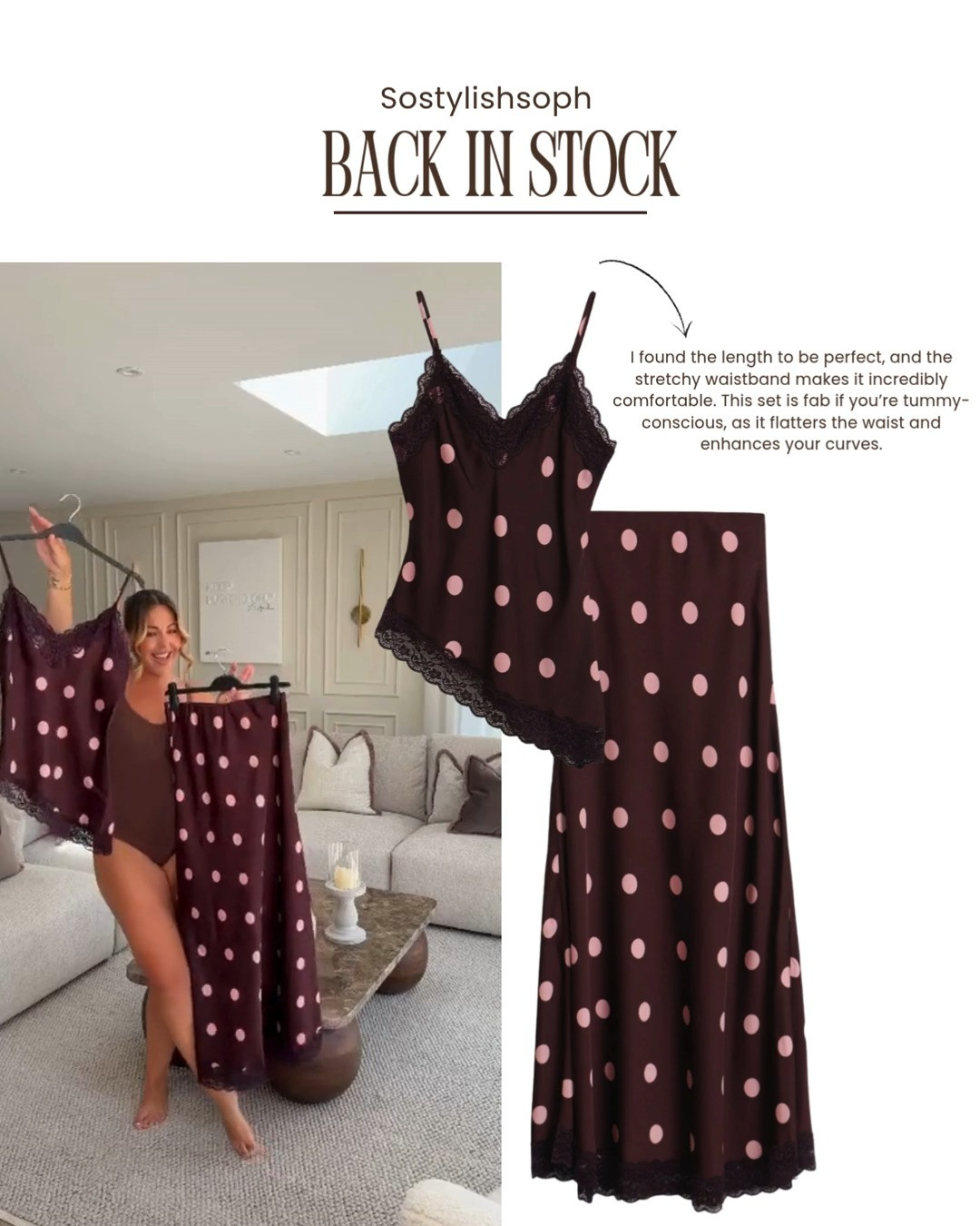 I LOVED this Threadbare set! It's now fully back in stock!  

Polka Dot Co-Ord, Elegant Occasionwear, Chic Holiday Style, Soft Evening Dressing, UK Summer, Summer Evening Co-ord  

 #LTKuk #LTKsummer #LTKeurope