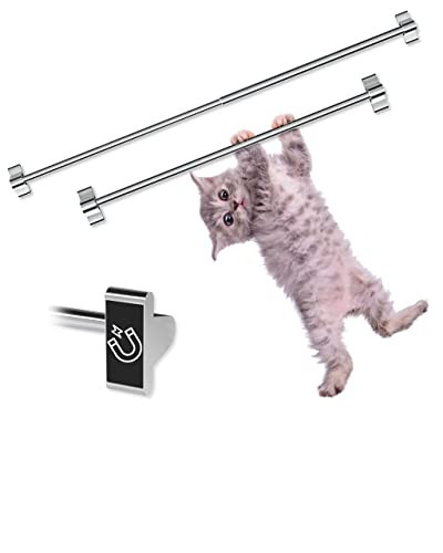 TidyFriend 2 Pack Magnetic Towel Holder for Refrigerator - Adjustable Magnetic Towel Bar for Magnetic Metal Surfaces Fridge, Kitchen Stove, Oven - Lightweight Kitchen Towel Holder (Modern Silver) | Amazon (US)