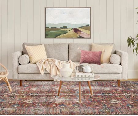 Easy ways to add red to your home! A rug, a pillow and art! #reddecor #loloi #chrislovesjulia #wayfair 

#LTKhome #LTKstyletip