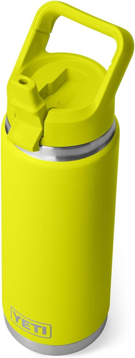 YETI Rambler 26 oz Bottle, Vacuum Insulated, Stainless Steel with Color Matching Straw Cap | Amazon (US)