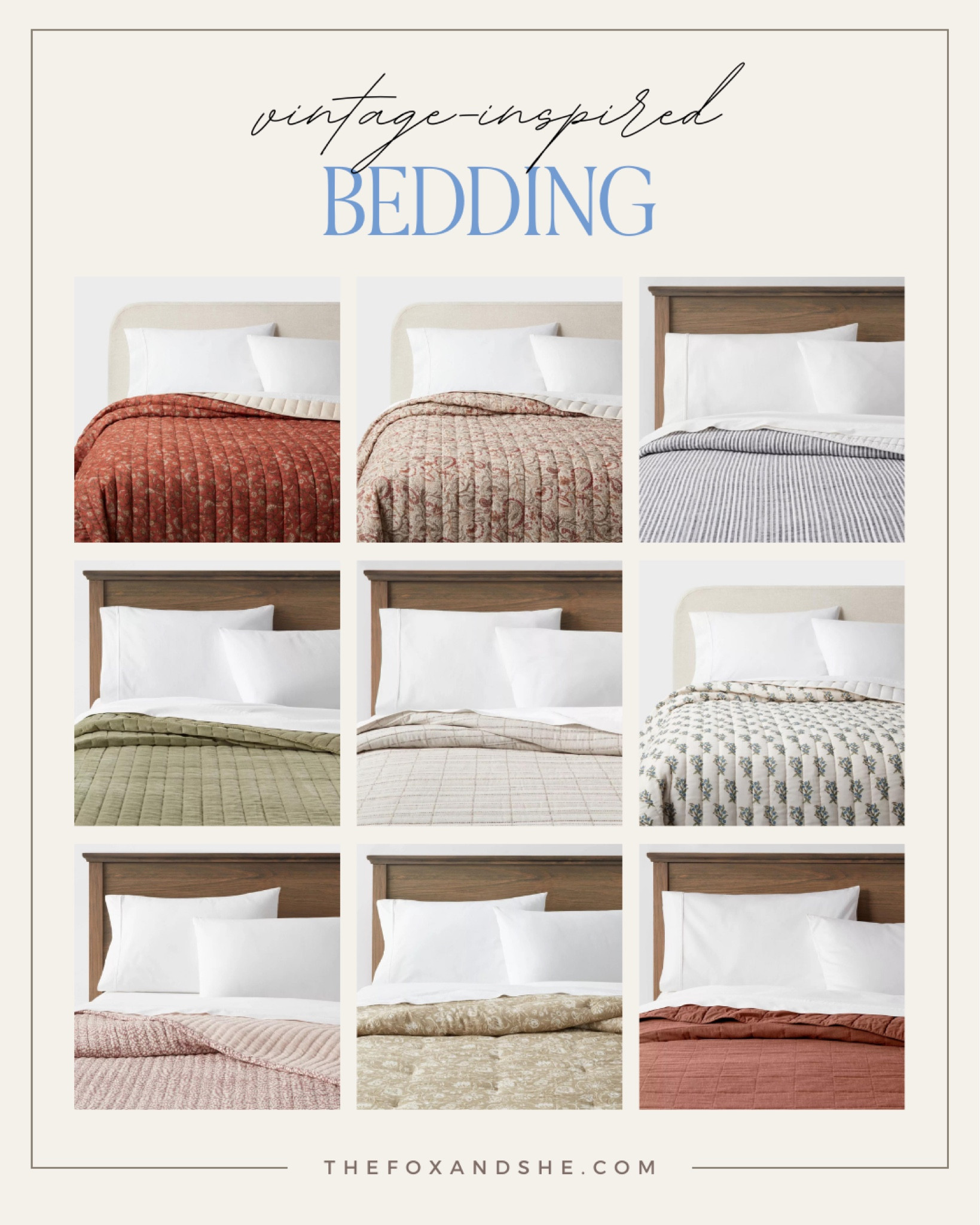 Leaning into my grandma style with these beautiful vintage-inspired bedding sets 🥰 perfect for creating that cottage style vibe 

#LTKhome #LTKSeasonal