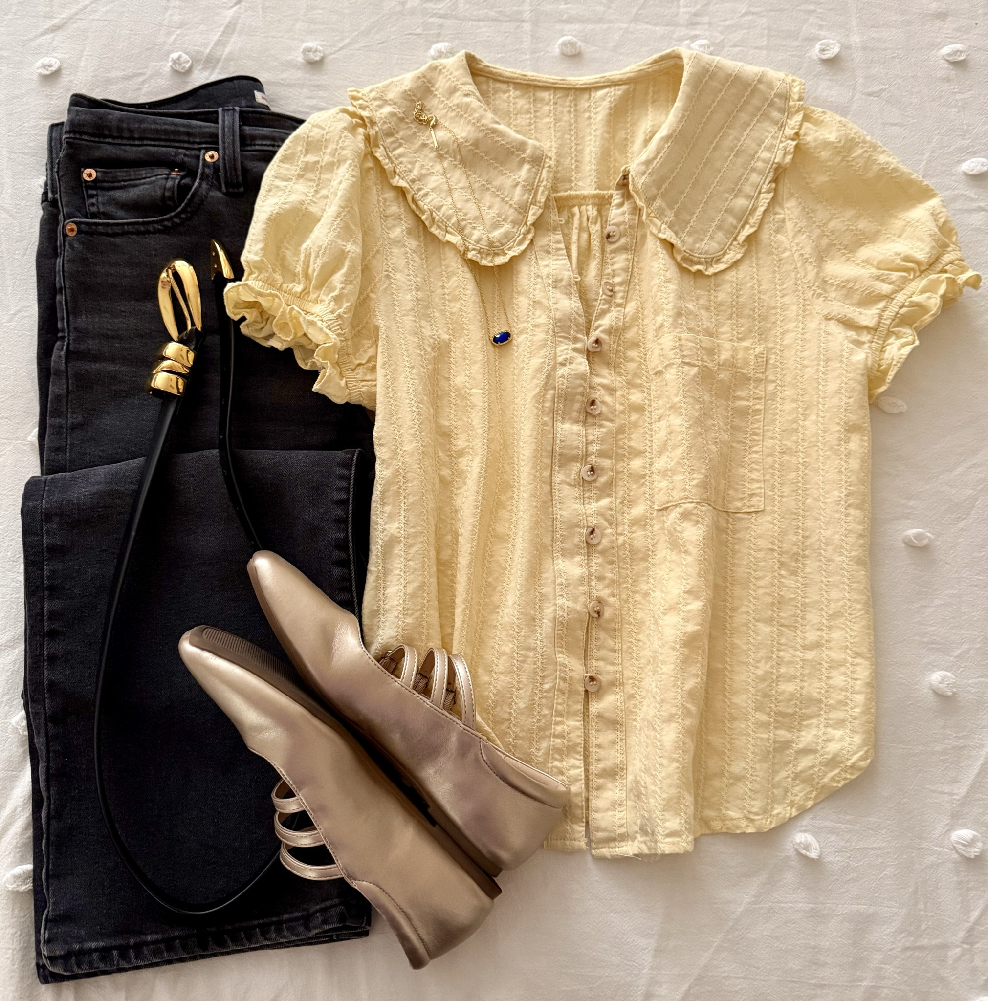 This casual spring outfit features a Peter Pan collar shirt from Amazon. It’s made of 100% cotton, so it’s comfortable and the color is perfect for spring. #LTKspringtrends #LTKspring#LTKSpringSale 

#LTKootd #LTKPetite #LTKSeasonal #LTKWorkwear