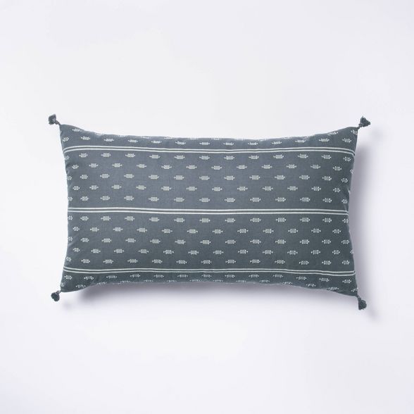 Woven Dobby Throw Pillow Blue/Neutral - Threshold™ designed with Studio McGee | Target