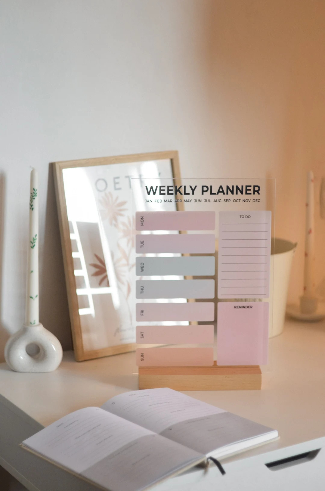 Acrylic Glass, Weekly Planner, Weekly Plan, Personal Weekly Planner, Family Planner, Notes, Appoi... | Etsy (US)