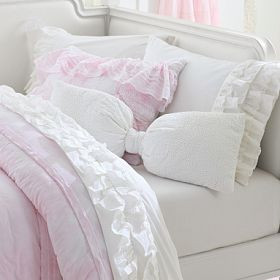 LoveShackFancy Eyelet Oversized Bow Pillow | Pottery Barn Teen