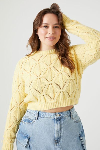 Plus Size Pointelle Knit Sweater | Forever 21 (US)