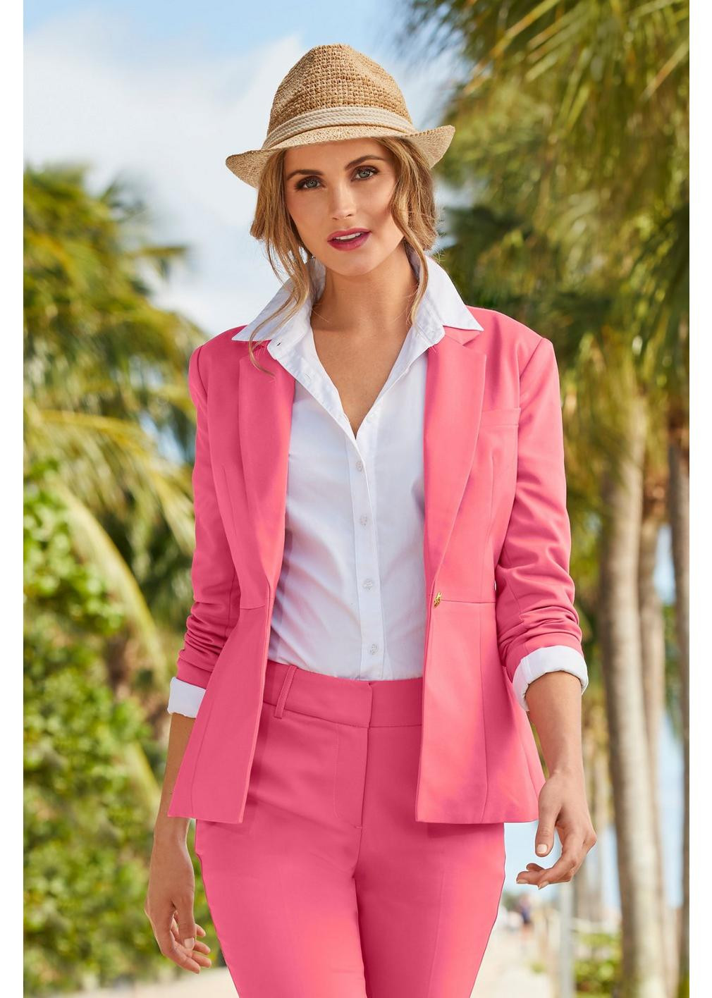 Single-Button Cotton Sateen Jacket | Boston Proper