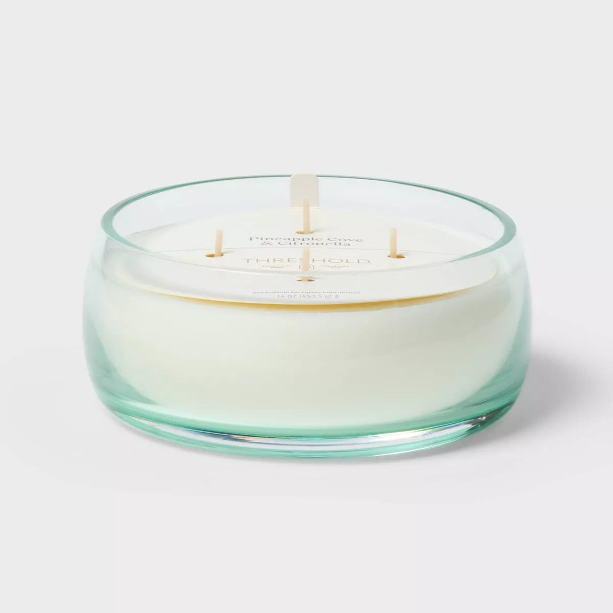 4 Wick Glass Citronella Pineapple Cove Scented Candle 16oz - Threshold™ | Target