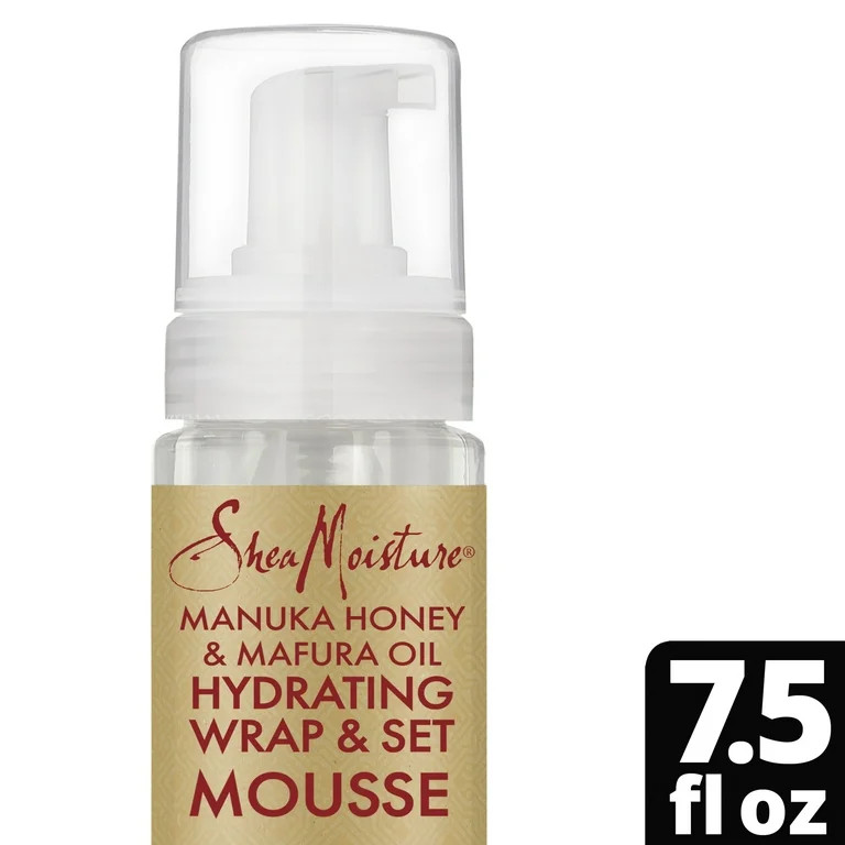 SheaMoisture Hydrating Wrap & Set Mousse for Hold & Shine Manuka Honey & Mafura Oil, 7.5 oz - Wal... | Walmart (US)
