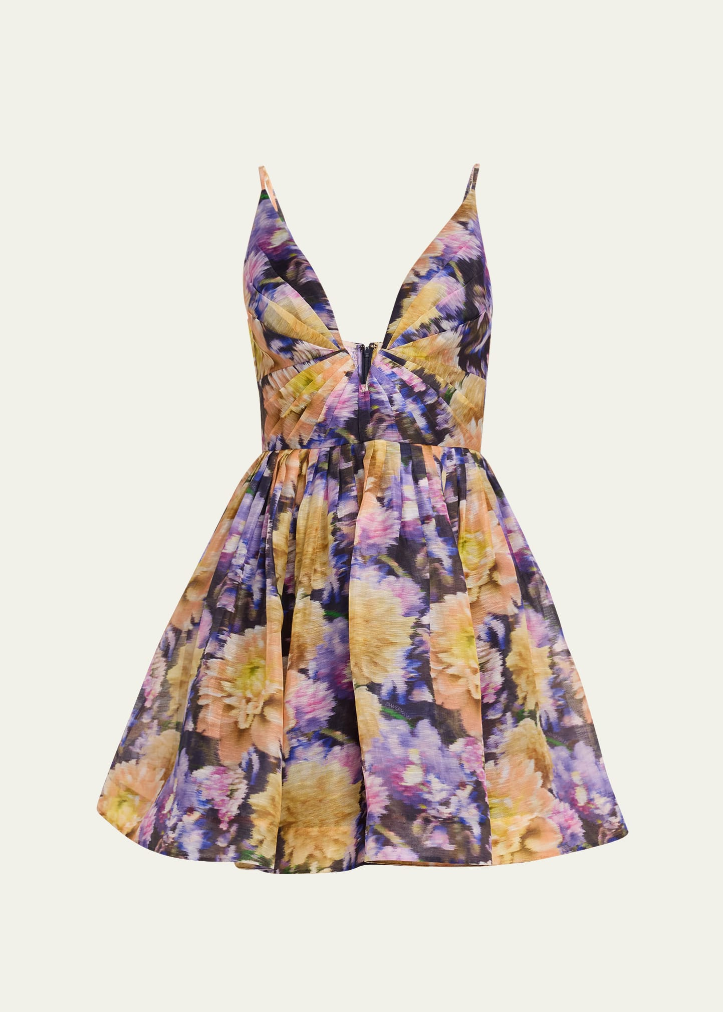 Zimmermann Luna V-Neck Mini Dress | Bergdorf Goodman