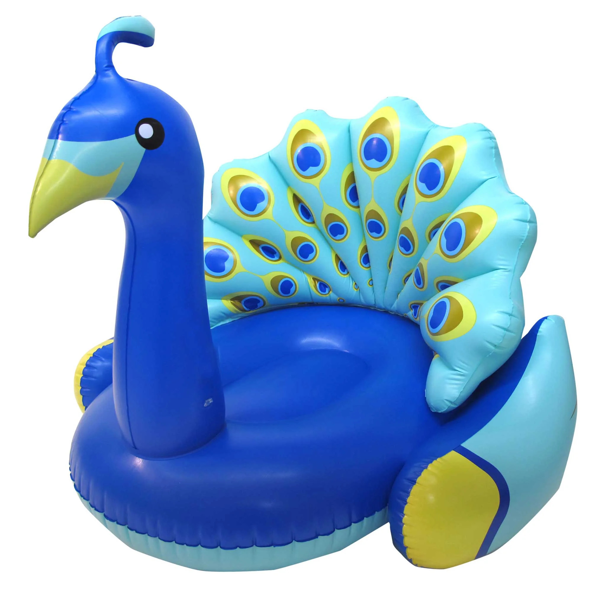 Swimline Vinyl Giant Inflatable Peacock with Backrest Pool Float, Multicolor | Walmart (US)
